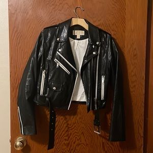 Michael Michael Kors faux leather biker moto jacket